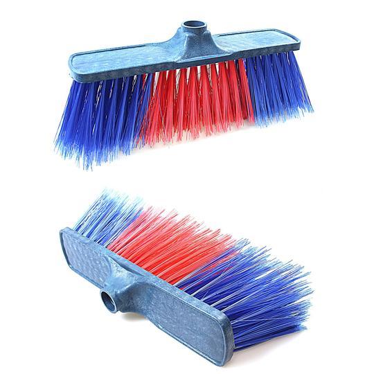 Cleaning Brush Broom 2 Colour Plastic Bristles Red And Blue