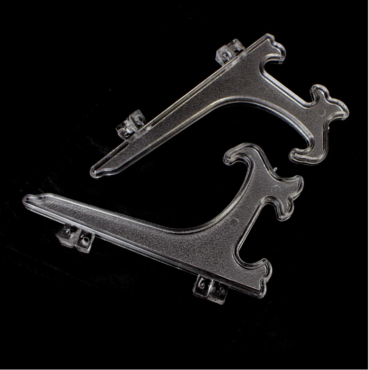 Clear Plastic Fancy Standing Brackets, For Iphones, Ipad and Frames 18cm