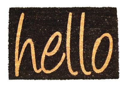 Coir Door Mat Hello Design