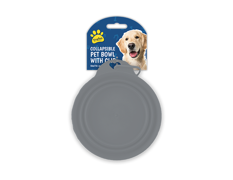 Collapsible Pet Bowl With Clip 15cm