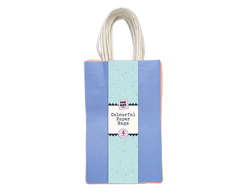 Coloured Paper Bags 4pk