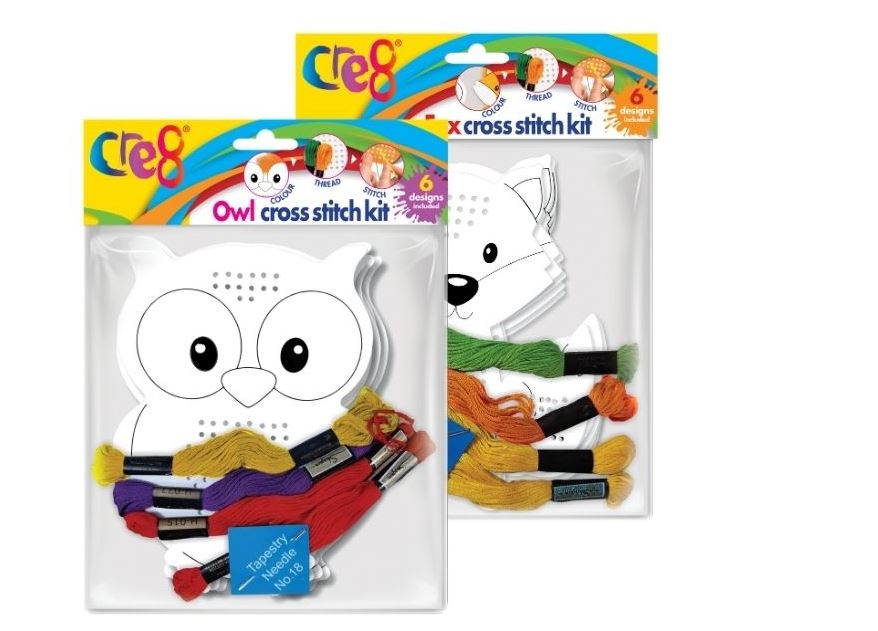 Cross Stitch Kit, Fox & Owl