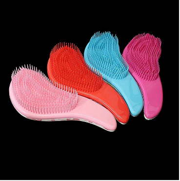 Detangling Hair Brush Comb with Printed Design 18 cm Assorted Colours