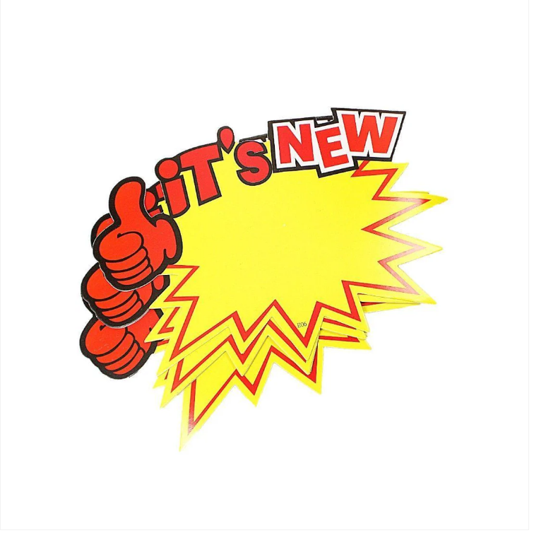 Discount Labels ''iT’s NEW'' Labels for New Items and New Prices Pack of 10