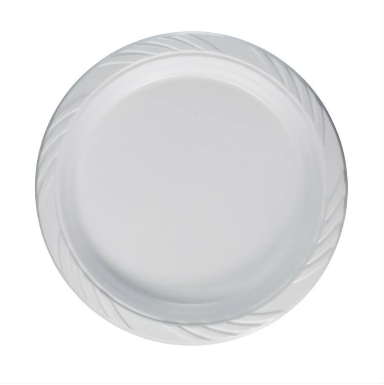 Disposable White Plastic Salad Bowl 23 cm Pack of 12