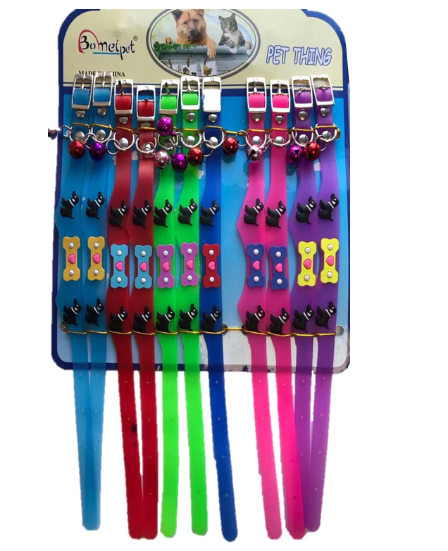 Dog Pet Collar with Bell 28 cm Assorted Colours