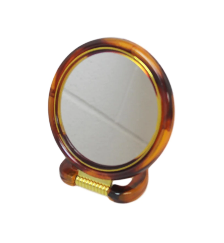 Double Sided Desk Stand Mirror One Side Magnifying One Side Regular 12cm