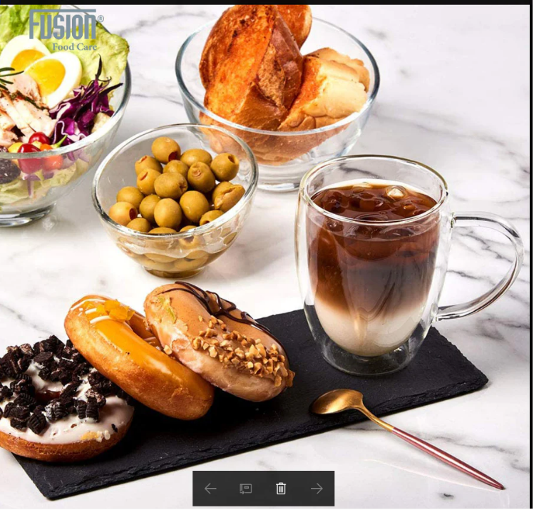 Double Wall Glass Mugs 450 ml Set of 2