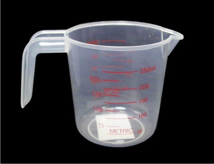 Durable Plastic Measuring Jug Metric Household Use Small Plastic Liquid Jug 250ml