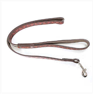 Durable Printed Leather Look Rubber Dog Lead/Leash With Strong Grip Approx 85cm