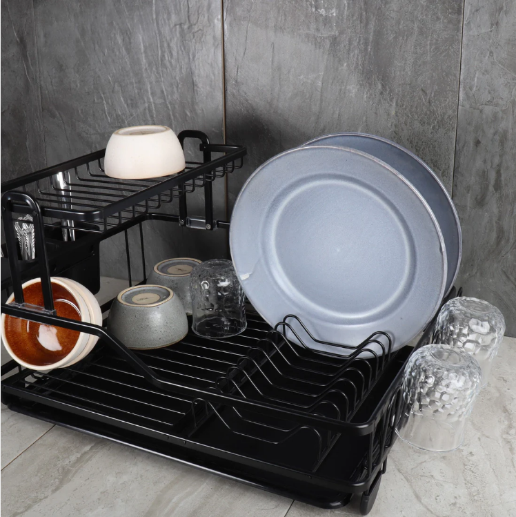 Durane Alu Dish Drainer Rack Black