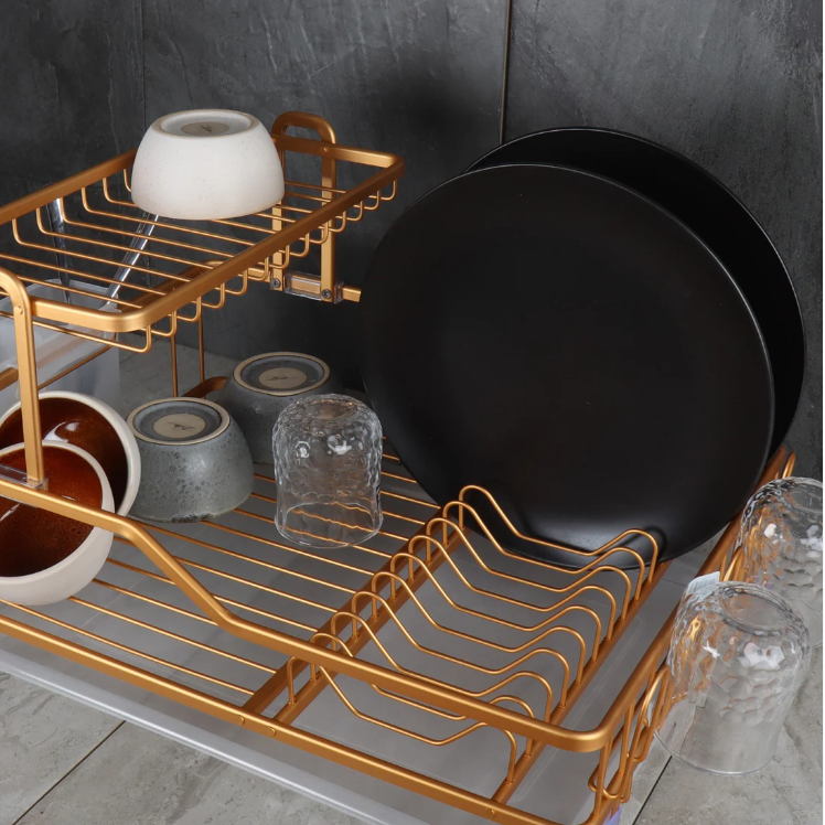 Durane Alu Dish Drainer Rack Copper Yellow