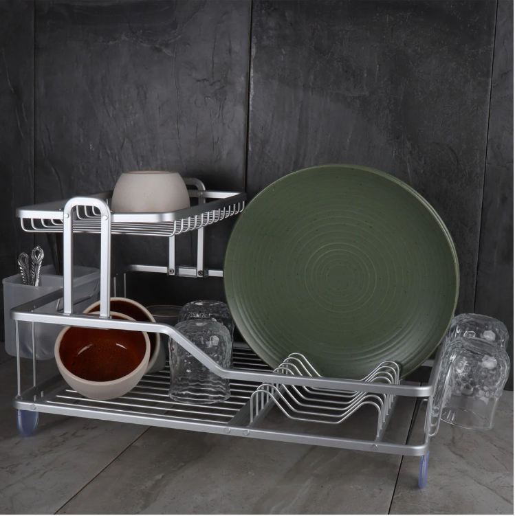 Durane Alu Dish Drainer Rack Silver