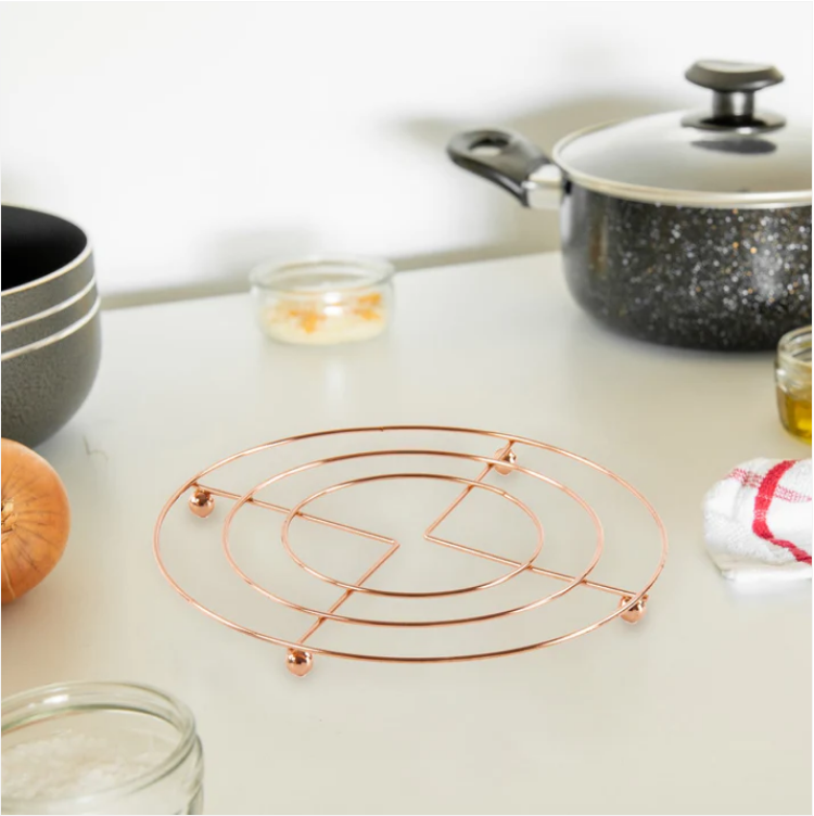 Durane Chrome Trivet Round Copper Colour 18cm
