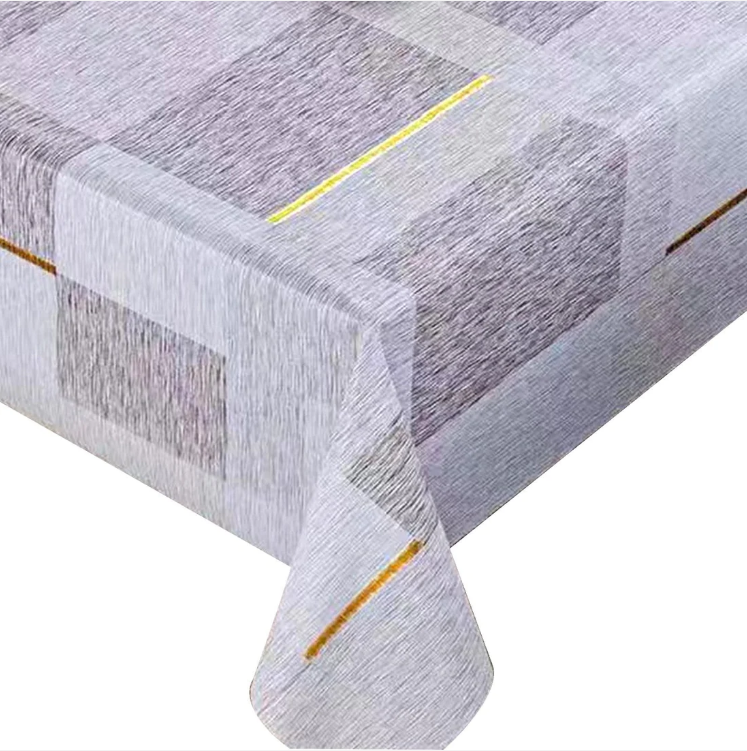 Durane Plastic Table Cover Roll Grey Square Design 1.37x20m