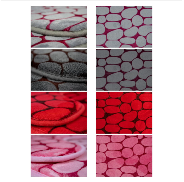 Durane Soft Bathroom Mat Set Anti Slip 3pc 80 x 48cm Assorted Colours