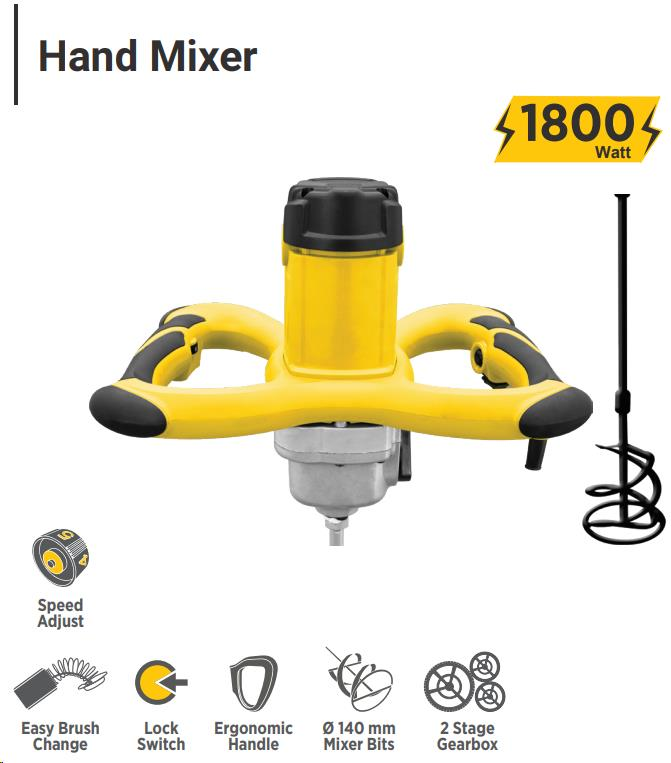 ELECTRIC MIXER 1800W BRITISH PLUG RTRMAX