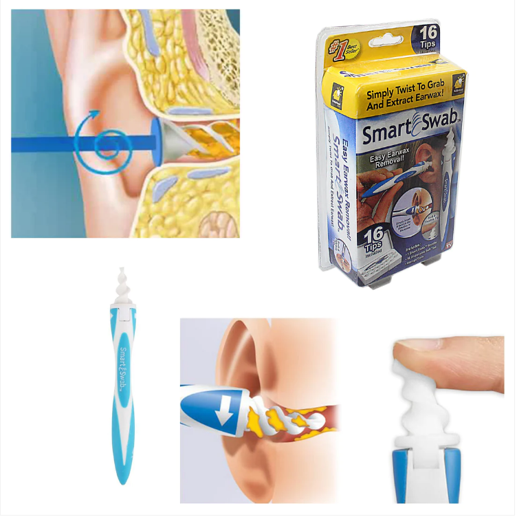 Earwax Removal Soft Spiral Ear Cleaner Multifunctional Smart Swab Easy Remover