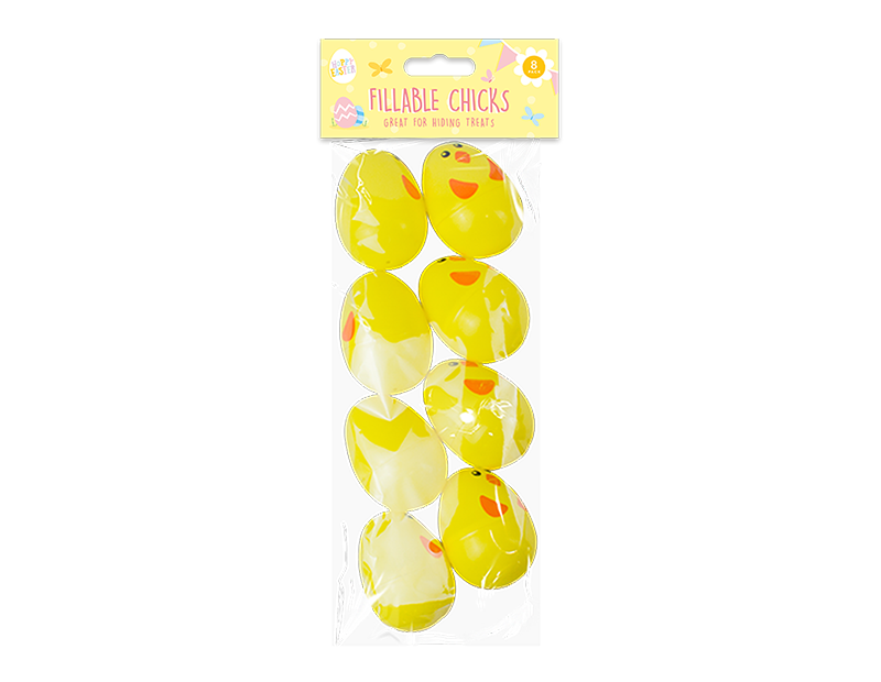 Easter Chick Fillable Eggs - 8 Pack