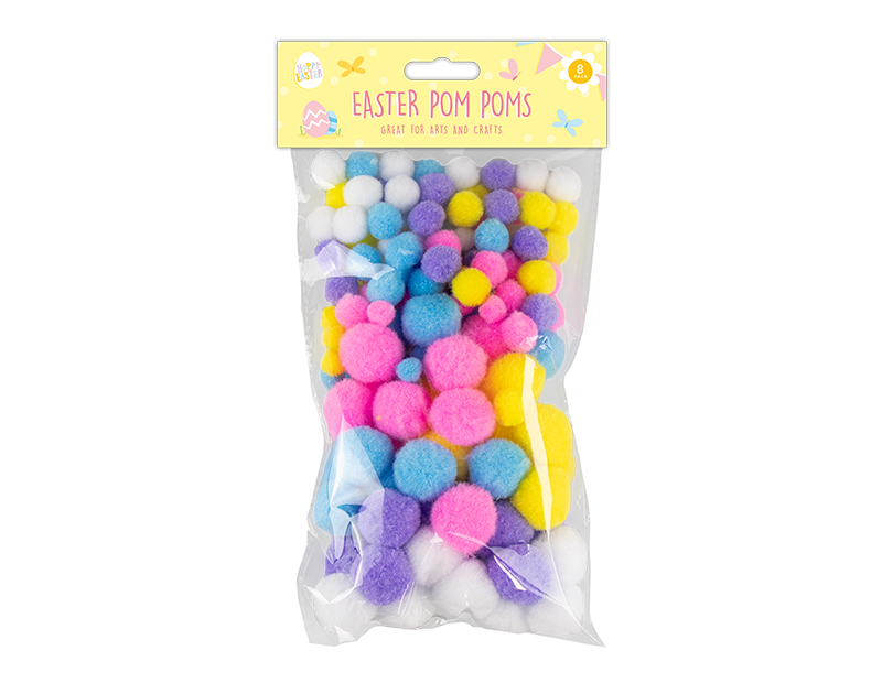 Easter Pom Poms 120pk