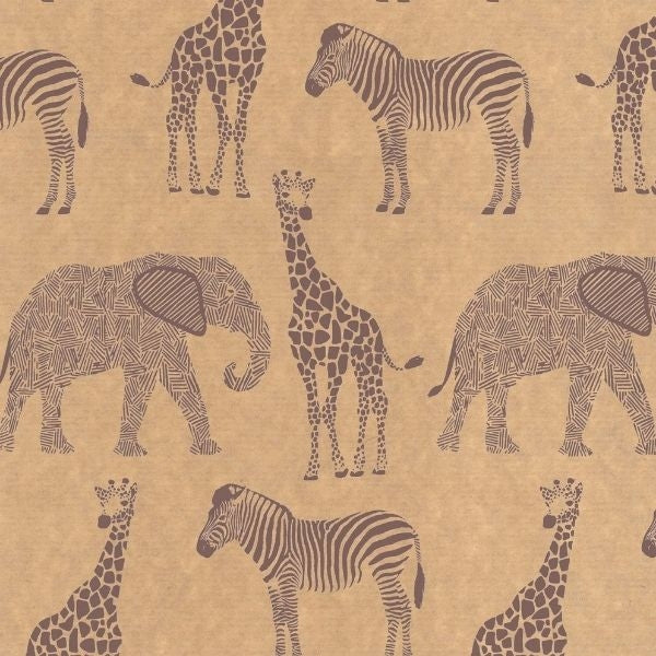 Eco Kraft Giftwrap Assorted Designs 2m x 70cm