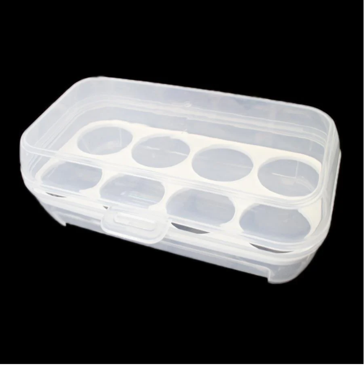 Egg Preservation Plastic Case Box Holds 8 Eggs Home Kitchen