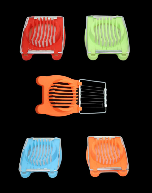 Egg Slicer High Quality Plastic With Wire Assorted Colours Kitchen Essential 10cm x 8cm