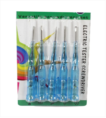 Electric Tester Screwdriver Set 14cm Multipurpose Use Indoor Outdoor 6 Pack