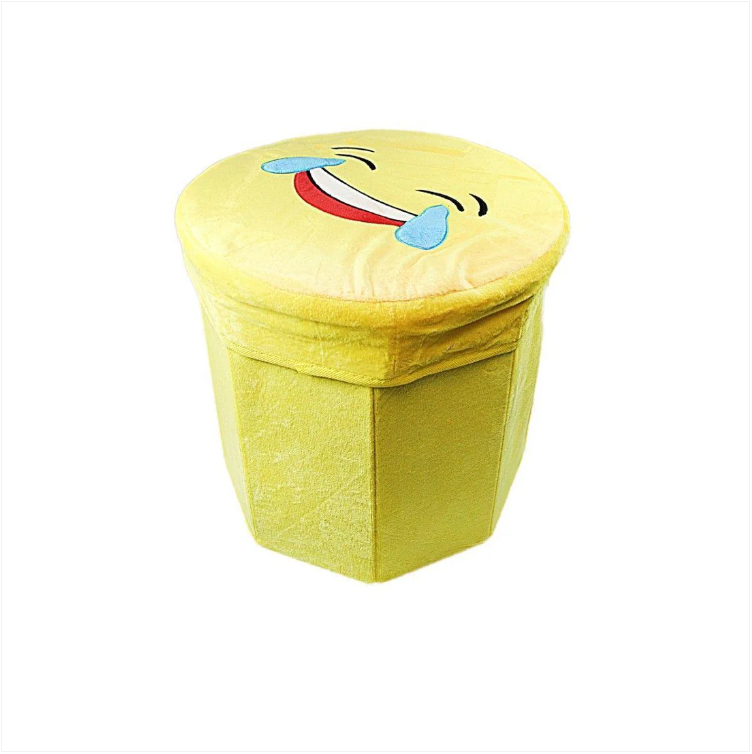 Emoji Storage Box Seat Stool 28 x 30 cm Assorted Designs