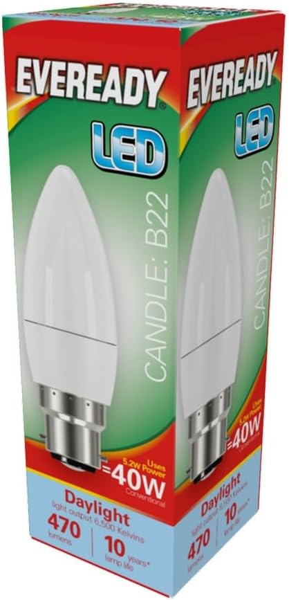 Eveready Candle B22 LED Bulb 40W Daylight