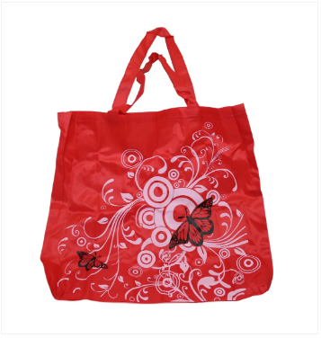 Expandable 2 in 1 Pocket Shopping Bag Carry Shopping Bag With Hook Assorted Colours x 1
