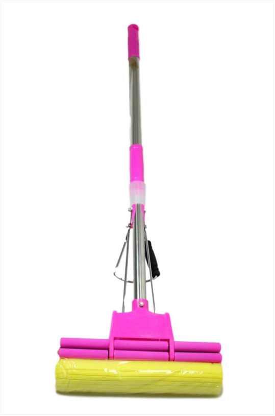 Expandable Squeeze Yellow Cleaning Sponge Mop Assorted Colours