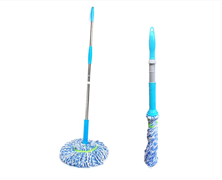 Extendable Microfibre Cleaning Twist Floor Mop 80 / 130 cm Assorted Colours