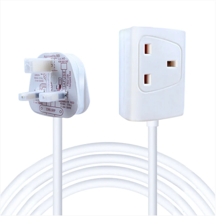 ExtraStar 1 Way Gang Extension Lead with Cable 5m White