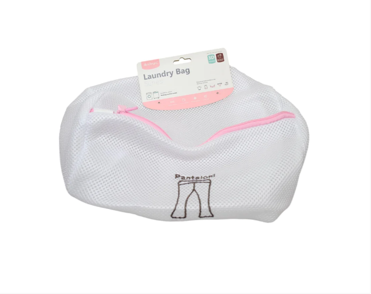 Fabric Laundry Bag Wash Bra, Socks, Shorts Fabric Laundry Zipped Bag 30 x 10 cm Assorted Colours