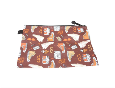 Fake Leather Pencil Case Shoe Print 28 x 20 cm Assorted Colours