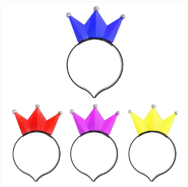 Fancy Dress Children's Light Up Headband Crown Design Assorted Colours