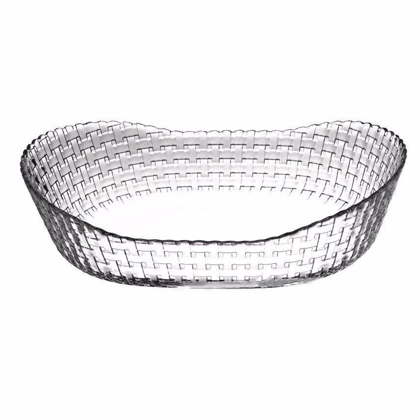 Fancy Habitat Clear Glass Bowl 26cm x 18cm x 7cm