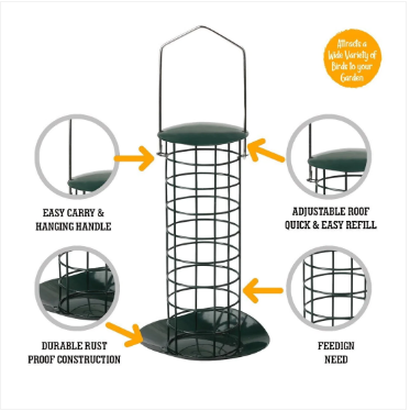 Fat Ball Bid Feeder Attracts A Wide Variety Of Birds Garden Outdoors