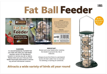 Fat Ball Bid Feeder Attracts A Wide Variety Of Birds Garden Outdoors