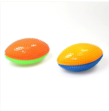 Flashing Rugby Ball Squeeze Toy, Sensory Toy, Stress Relief, Party Bag, ADHD