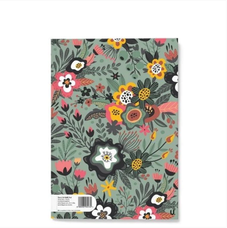 Floral A4 Refill Pad School Assorted Designs