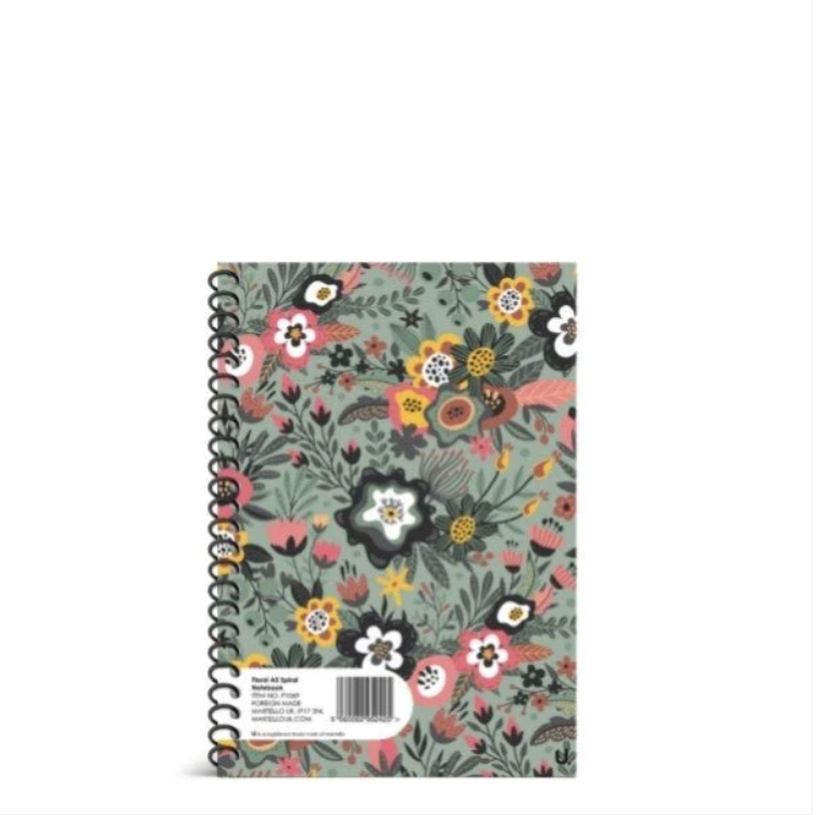 Floral A5 Spiral Notebook School Assorted Designs