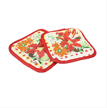 Floral Decorative Heat Proof Handy Oven Gloves Mittens