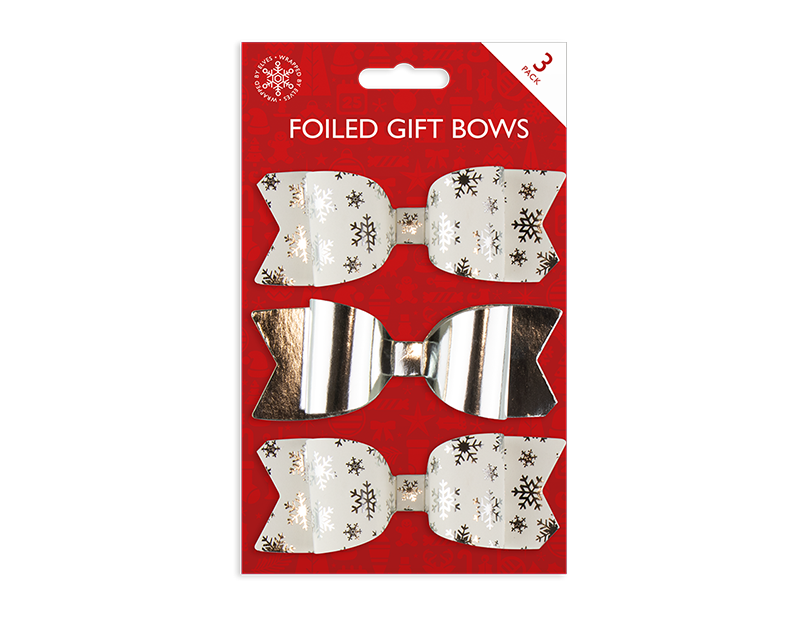 Foiled Gift Bows 3pk