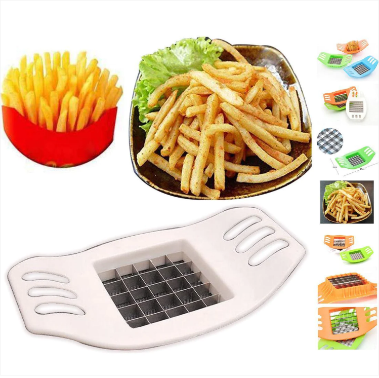 French Fry Potato Chipper Vegetable Fruit Cutter Chopper Assorted Colours