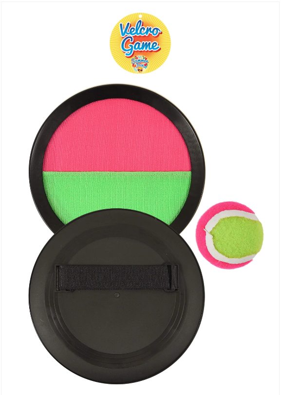 Fun Catch & Throw Ball Game Velcro Outdoor 2 Player 19cm