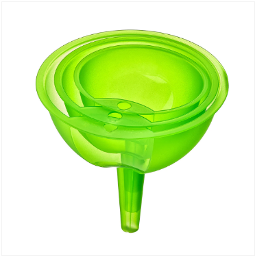 Funnel Set 3Pc Plastic 14.5 x 14 cm Assorted Colours