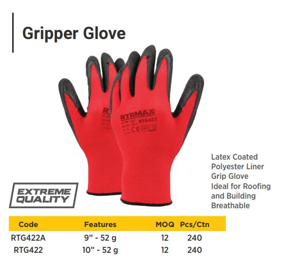GRIPPER GLOVES 10" (240)