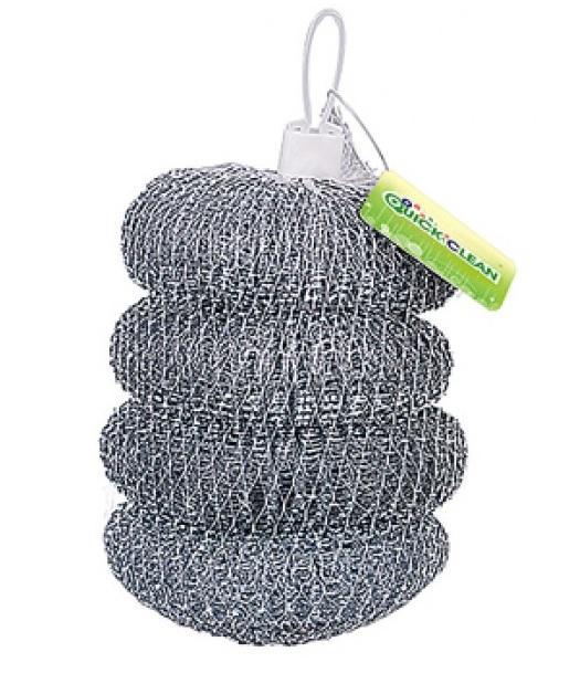 Galv Steel Scourer Heavy Duty Washing Up Scourer 4 Pack